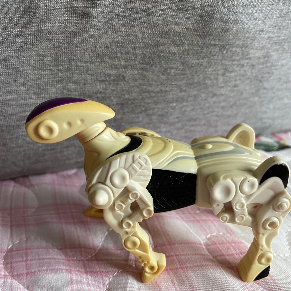 Cream and Purple Robotic Animal Toy for Kids(not working)